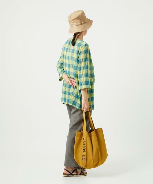GIANNI LO GIUDICE / ジャンニ・ロ・ジュディチェ シャツ・ブラウス | [洗える]シャーリングチェックチュニックブラウス | 詳細17