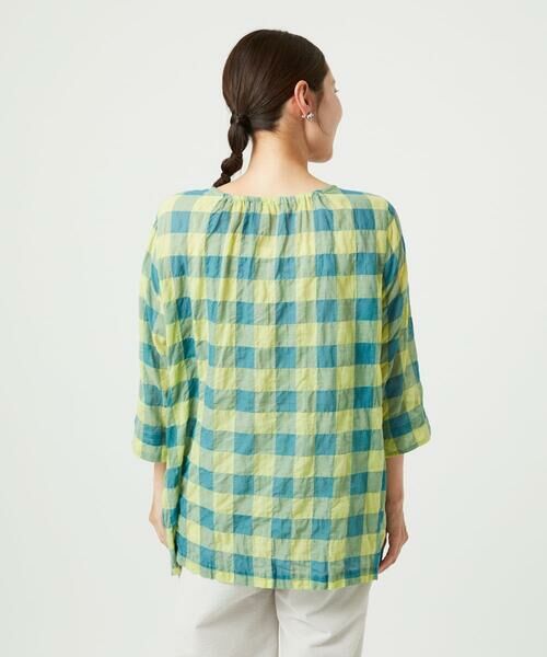 GIANNI LO GIUDICE / ジャンニ・ロ・ジュディチェ シャツ・ブラウス | [洗える]シャーリングチェックチュニックブラウス | 詳細6