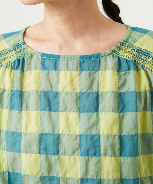 GIANNI LO GIUDICE / ジャンニ・ロ・ジュディチェ シャツ・ブラウス | [洗える]シャーリングチェックチュニックブラウス | 詳細7