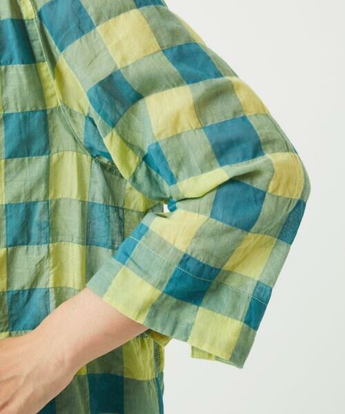 GIANNI LO GIUDICE / ジャンニ・ロ・ジュディチェ シャツ・ブラウス | [洗える]シャーリングチェックチュニックブラウス | 詳細8
