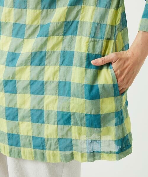 GIANNI LO GIUDICE / ジャンニ・ロ・ジュディチェ シャツ・ブラウス | [洗える]シャーリングチェックチュニックブラウス | 詳細9