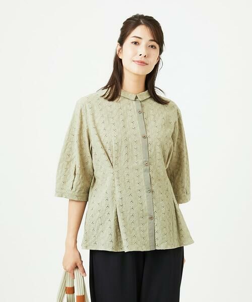 GIANNI LO GIUDICE / ジャンニ・ロ・ジュディチェ シャツ・ブラウス | [洗える]トライアングルレースブラウス | 詳細2