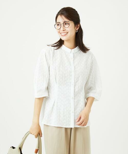 GIANNI LO GIUDICE / ジャンニ・ロ・ジュディチェ シャツ・ブラウス | [洗える]トライアングルレースブラウス | 詳細11