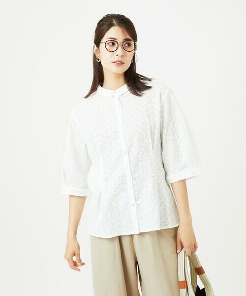 GIANNI LO GIUDICE / ジャンニ・ロ・ジュディチェ シャツ・ブラウス | [洗える]トライアングルレースブラウス | 詳細12