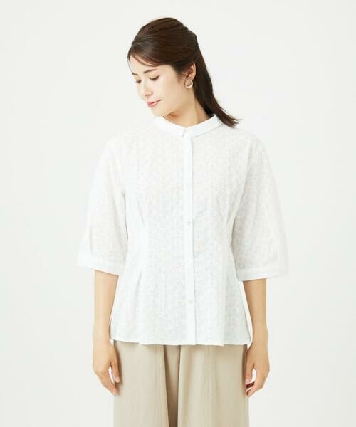 GIANNI LO GIUDICE / ジャンニ・ロ・ジュディチェ シャツ・ブラウス | [洗える]トライアングルレースブラウス | 詳細13