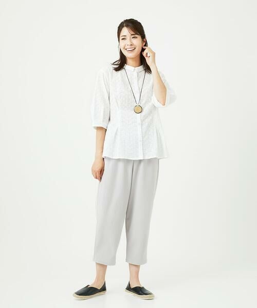 GIANNI LO GIUDICE / ジャンニ・ロ・ジュディチェ シャツ・ブラウス | [洗える]トライアングルレースブラウス | 詳細23