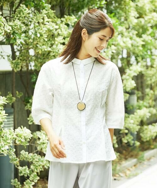 GIANNI LO GIUDICE / ジャンニ・ロ・ジュディチェ シャツ・ブラウス | [洗える]トライアングルレースブラウス | 詳細7