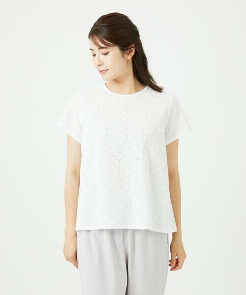 GIANNI LO GIUDICE / ジャンニ・ロ・ジュディチェ シャツ・ブラウス | [洗える]トライアングルレースカットソー | 詳細7