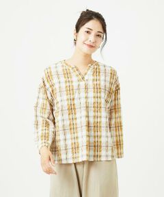 GIANNI LO GIUDICE / ジャンニ・ロ・ジュディチェ シャツ・ブラウス | [洗える]先染めブロックチェックブラウス