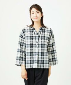 GIANNI LO GIUDICE / ジャンニ・ロ・ジュディチェ シャツ・ブラウス | [洗える]先染めブロックチェックブラウス