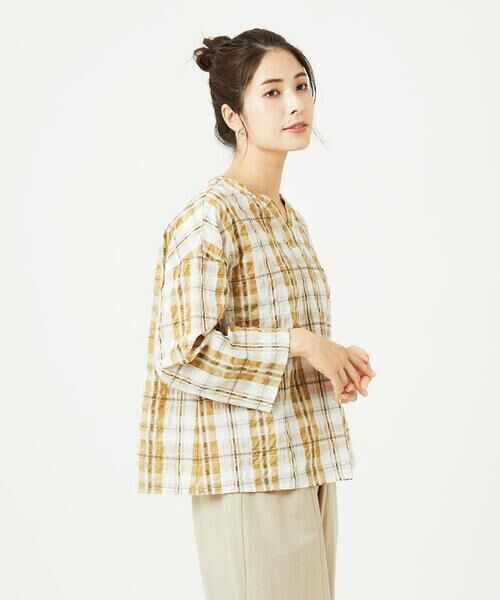 GIANNI LO GIUDICE / ジャンニ・ロ・ジュディチェ シャツ・ブラウス | [洗える]先染めブロックチェックブラウス | 詳細1