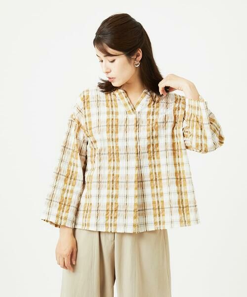 GIANNI LO GIUDICE / ジャンニ・ロ・ジュディチェ シャツ・ブラウス | [洗える]先染めブロックチェックブラウス | 詳細2