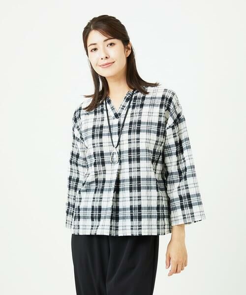GIANNI LO GIUDICE / ジャンニ・ロ・ジュディチェ シャツ・ブラウス | [洗える]先染めブロックチェックブラウス | 詳細8