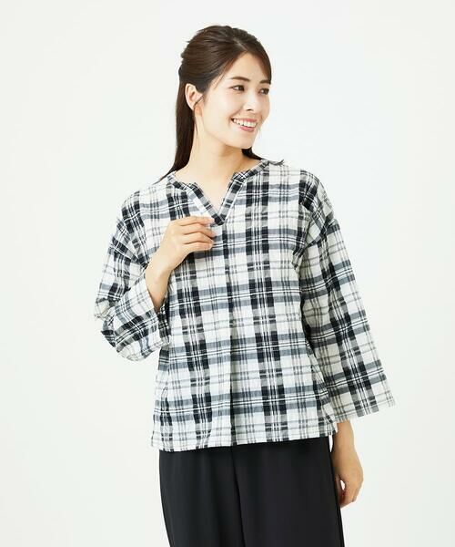 GIANNI LO GIUDICE / ジャンニ・ロ・ジュディチェ シャツ・ブラウス | [洗える]先染めブロックチェックブラウス | 詳細9