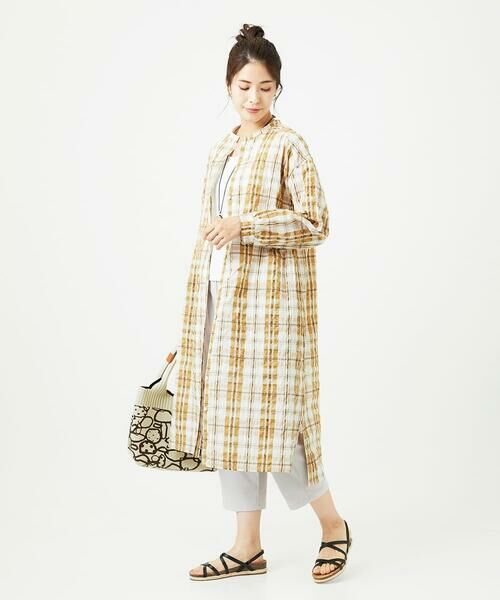 GIANNI LO GIUDICE / ジャンニ・ロ・ジュディチェ ロング・マキシ丈ワンピース | [洗える]先染めブロックチェックチェックワンピースシャツ | 詳細10