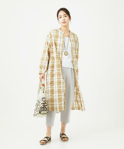 GIANNI LO GIUDICE / ジャンニ・ロ・ジュディチェ ロング・マキシ丈ワンピース | [洗える]先染めブロックチェックチェックワンピースシャツ | 詳細11
