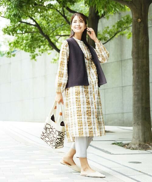 GIANNI LO GIUDICE / ジャンニ・ロ・ジュディチェ ロング・マキシ丈ワンピース | [洗える]先染めブロックチェックチェックワンピースシャツ | 詳細3