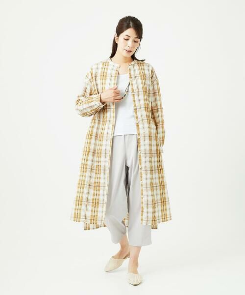 GIANNI LO GIUDICE / ジャンニ・ロ・ジュディチェ ロング・マキシ丈ワンピース | [洗える]先染めブロックチェックチェックワンピースシャツ | 詳細4