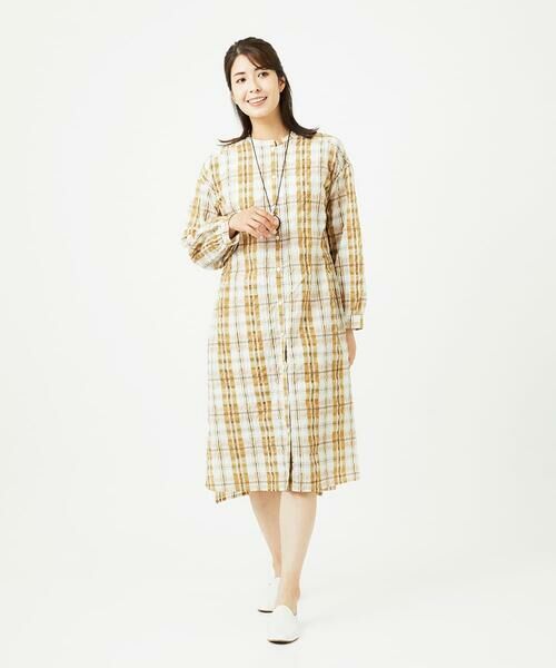 GIANNI LO GIUDICE / ジャンニ・ロ・ジュディチェ ロング・マキシ丈ワンピース | [洗える]先染めブロックチェックチェックワンピースシャツ | 詳細6