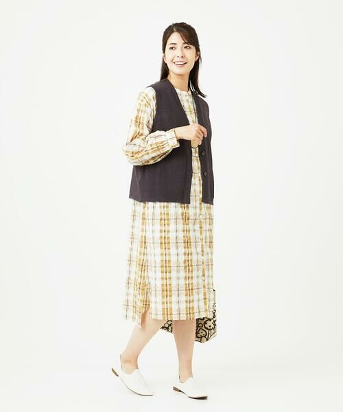 GIANNI LO GIUDICE / ジャンニ・ロ・ジュディチェ ロング・マキシ丈ワンピース | [洗える]先染めブロックチェックチェックワンピースシャツ | 詳細8