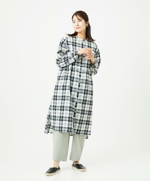 GIANNI LO GIUDICE / ジャンニ・ロ・ジュディチェ ロング・マキシ丈ワンピース | [洗える]先染めブロックチェックチェックワンピースシャツ | 詳細12