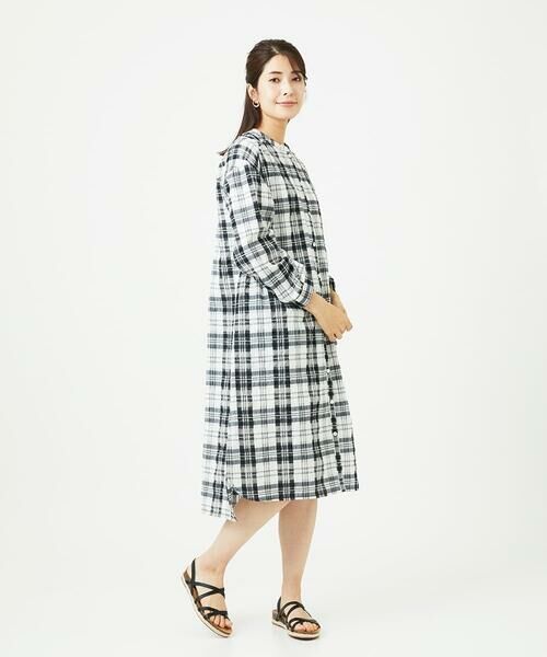 GIANNI LO GIUDICE / ジャンニ・ロ・ジュディチェ ロング・マキシ丈ワンピース | [洗える]先染めブロックチェックチェックワンピースシャツ | 詳細13