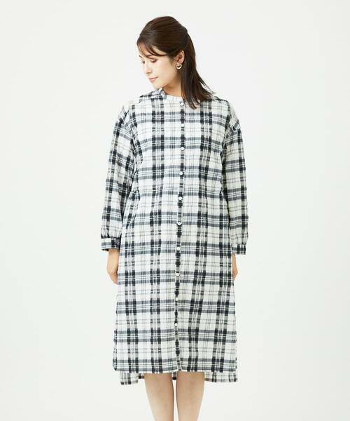 GIANNI LO GIUDICE / ジャンニ・ロ・ジュディチェ ロング・マキシ丈ワンピース | [洗える]先染めブロックチェックチェックワンピースシャツ | 詳細14