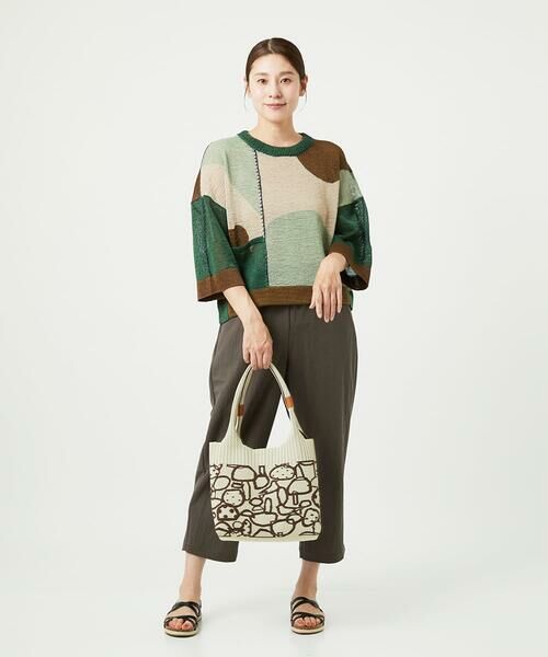 GIANNI LO GIUDICE / ジャンニ・ロ・ジュディチェ ニット・セーター | [洗える]透かし柄インターシャプルオーバーニット | 詳細4