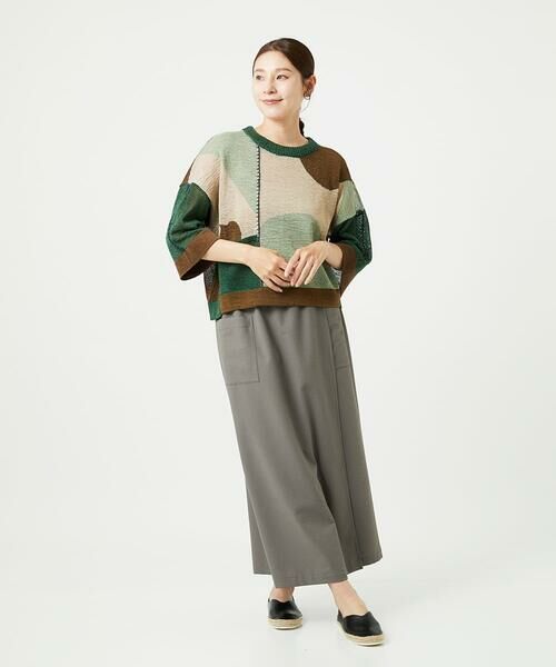 GIANNI LO GIUDICE / ジャンニ・ロ・ジュディチェ ニット・セーター | [洗える]透かし柄インターシャプルオーバーニット | 詳細6