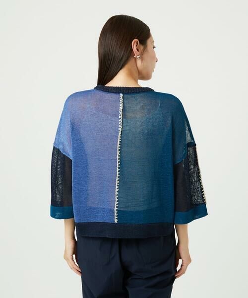 GIANNI LO GIUDICE / ジャンニ・ロ・ジュディチェ ニット・セーター | [洗える]透かし柄インターシャプルオーバーニット | 詳細13