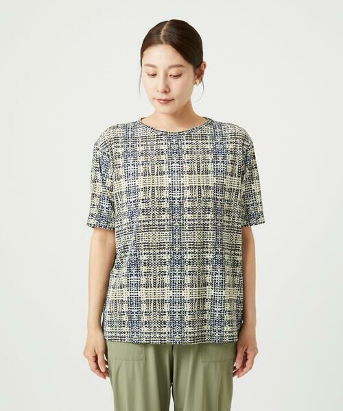 GIANNI LO GIUDICE / ジャンニ・ロ・ジュディチェ カットソー | [接触冷感・洗える]ジオメトリックプリントカットソープルオーバー | 詳細8