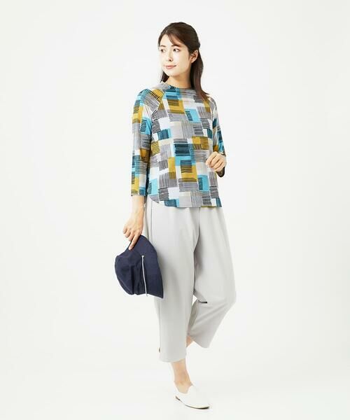 GIANNI LO GIUDICE / ジャンニ・ロ・ジュディチェ カットソー | [接触冷感・洗える]ルービックブロックプリント七分袖カットソー | 詳細3