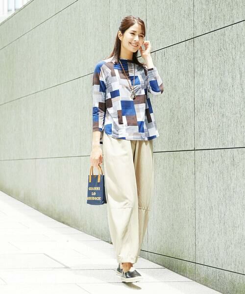 GIANNI LO GIUDICE / ジャンニ・ロ・ジュディチェ カットソー | [接触冷感・洗える]ルービックブロックプリント七分袖カットソー | 詳細10