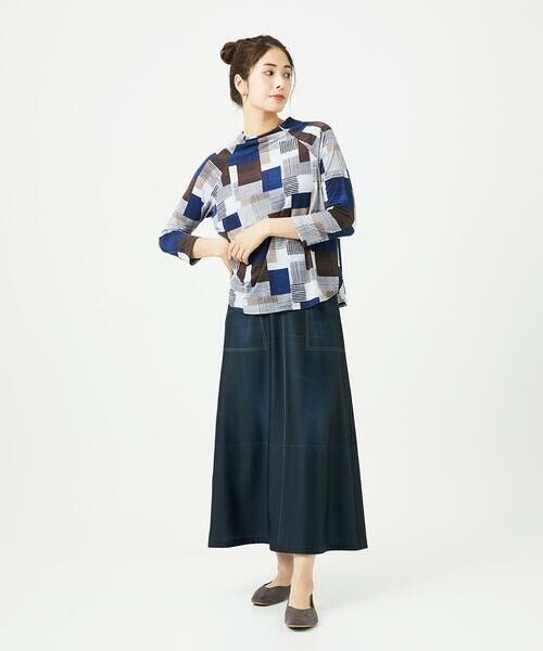 GIANNI LO GIUDICE / ジャンニ・ロ・ジュディチェ カットソー | [接触冷感・洗える]ルービックブロックプリント七分袖カットソー | 詳細14