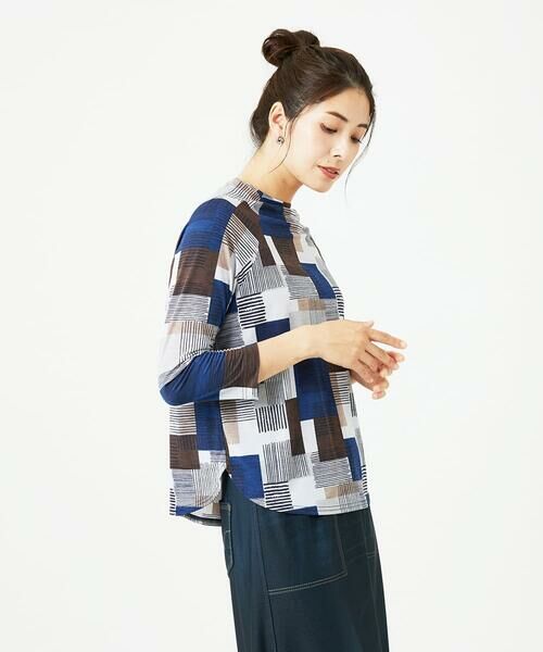 GIANNI LO GIUDICE / ジャンニ・ロ・ジュディチェ カットソー | [接触冷感・洗える]ルービックブロックプリント七分袖カットソー | 詳細6