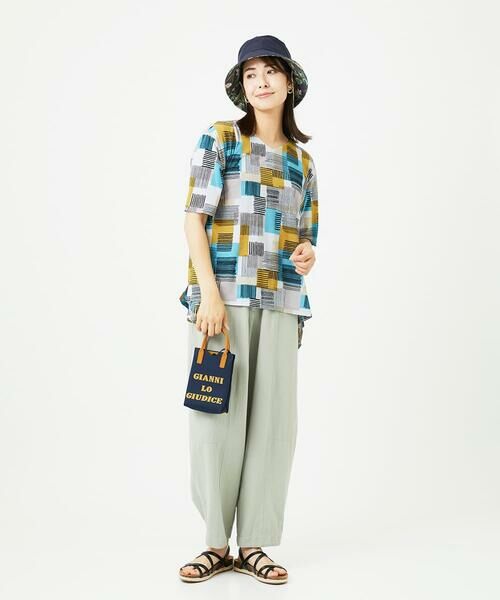 GIANNI LO GIUDICE / ジャンニ・ロ・ジュディチェ カットソー | [接触冷感・洗える]ルービックブロックプリント五分袖カットソー | 詳細6