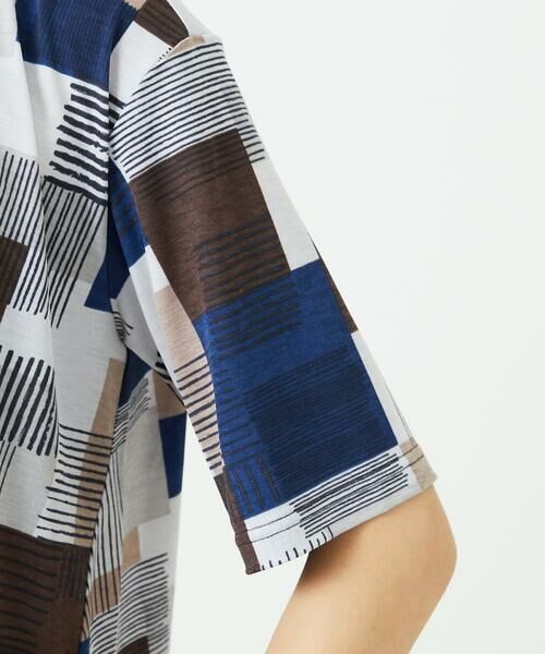 GIANNI LO GIUDICE / ジャンニ・ロ・ジュディチェ カットソー | [接触冷感・洗える]ルービックブロックプリント五分袖カットソー | 詳細12