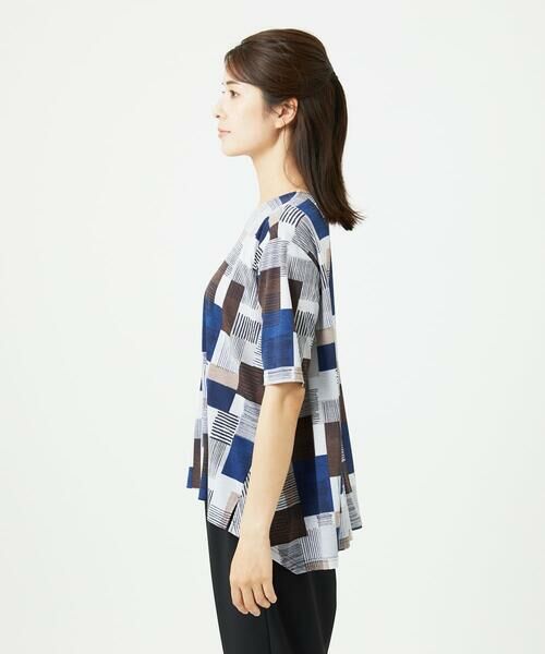 GIANNI LO GIUDICE / ジャンニ・ロ・ジュディチェ カットソー | [接触冷感・洗える]ルービックブロックプリント五分袖カットソー | 詳細9