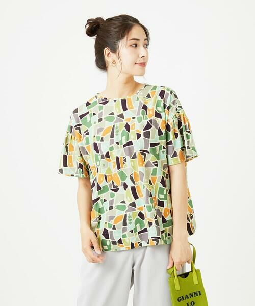 GIANNI LO GIUDICE / ジャンニ・ロ・ジュディチェ カットソー | [接触冷感・洗える・日本製]強撚コットン天竺プリントカットソー | 詳細4