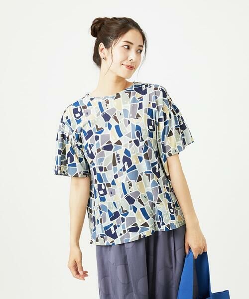 GIANNI LO GIUDICE / ジャンニ・ロ・ジュディチェ カットソー | [接触冷感・洗える・日本製]強撚コットン天竺プリントカットソー | 詳細14