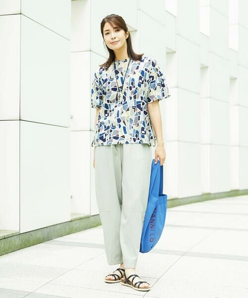 GIANNI LO GIUDICE / ジャンニ・ロ・ジュディチェ カットソー | [接触冷感・洗える・日本製]強撚コットン天竺プリントカットソー | 詳細30