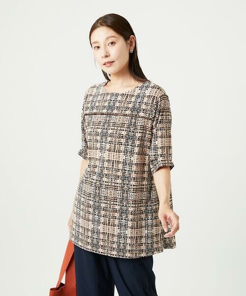 GIANNI LO GIUDICE / ジャンニ・ロ・ジュディチェ ロング・マキシ丈ワンピース | [接触冷感・洗える]ジオメトリックプリントチュニック | 詳細1