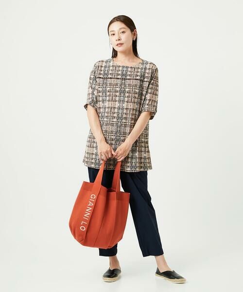 GIANNI LO GIUDICE / ジャンニ・ロ・ジュディチェ ロング・マキシ丈ワンピース | [接触冷感・洗える]ジオメトリックプリントチュニック | 詳細3