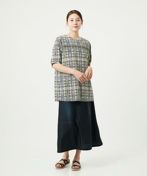 GIANNI LO GIUDICE / ジャンニ・ロ・ジュディチェ ロング・マキシ丈ワンピース | [接触冷感・洗える]ジオメトリックプリントチュニック | 詳細16