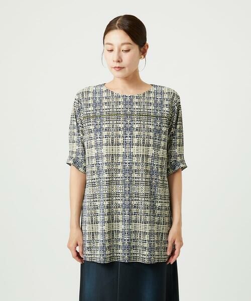 GIANNI LO GIUDICE / ジャンニ・ロ・ジュディチェ ロング・マキシ丈ワンピース | [接触冷感・洗える]ジオメトリックプリントチュニック | 詳細8