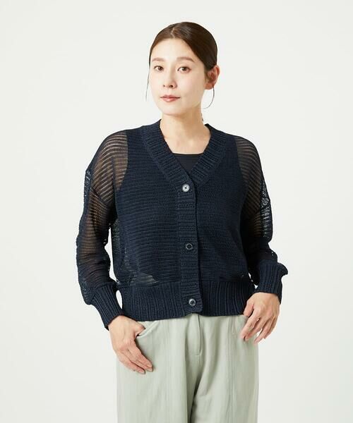 GIANNI LO GIUDICE / ジャンニ・ロ・ジュディチェ カーディガン・ボレロ | [洗える]透かし柄ニットカーディガン | 詳細5