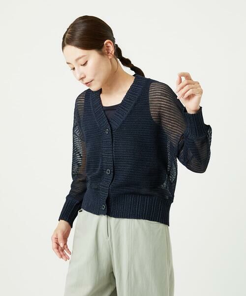GIANNI LO GIUDICE / ジャンニ・ロ・ジュディチェ カーディガン・ボレロ | [洗える]透かし柄ニットカーディガン | 詳細6
