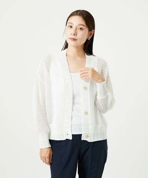 GIANNI LO GIUDICE / ジャンニ・ロ・ジュディチェ カーディガン・ボレロ | [洗える]透かし柄ニットカーディガン | 詳細18