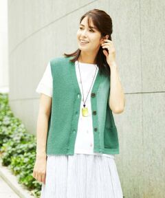 GIANNI LO GIUDICE / ジャンニ・ロ・ジュディチェ カーディガン・ボレロ | [洗える]ペーパーヤーンニットジレ