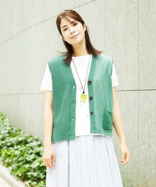 GIANNI LO GIUDICE / ジャンニ・ロ・ジュディチェ カーディガン・ボレロ | [洗える]ペーパーヤーンニットジレ | 詳細1